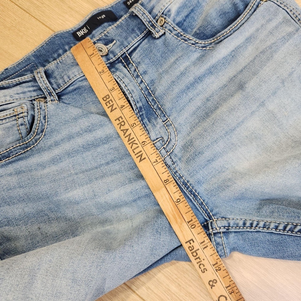BKE Tyler Jeans Mens 34x34 Blue Light Wash Relaxed Straight Stretch Denim - Picture 7 of 10